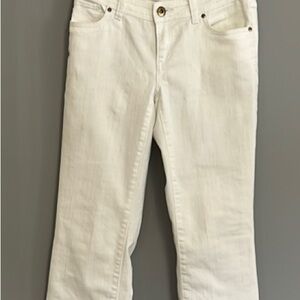 INC International Concepts White Boot Cut Jeans